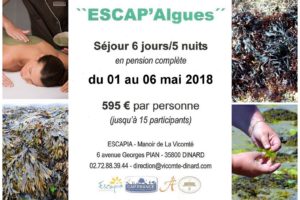 Séjour « Escap’Algues » du 09 au 14/10/2017